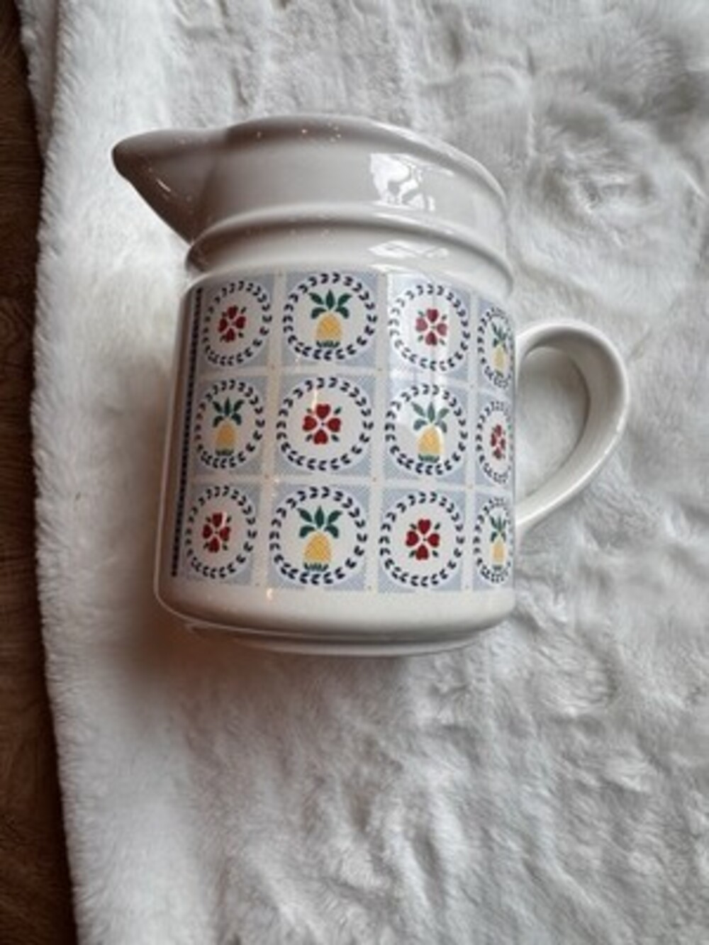Vintage Country Cottage Chic Ceramic Pitchers